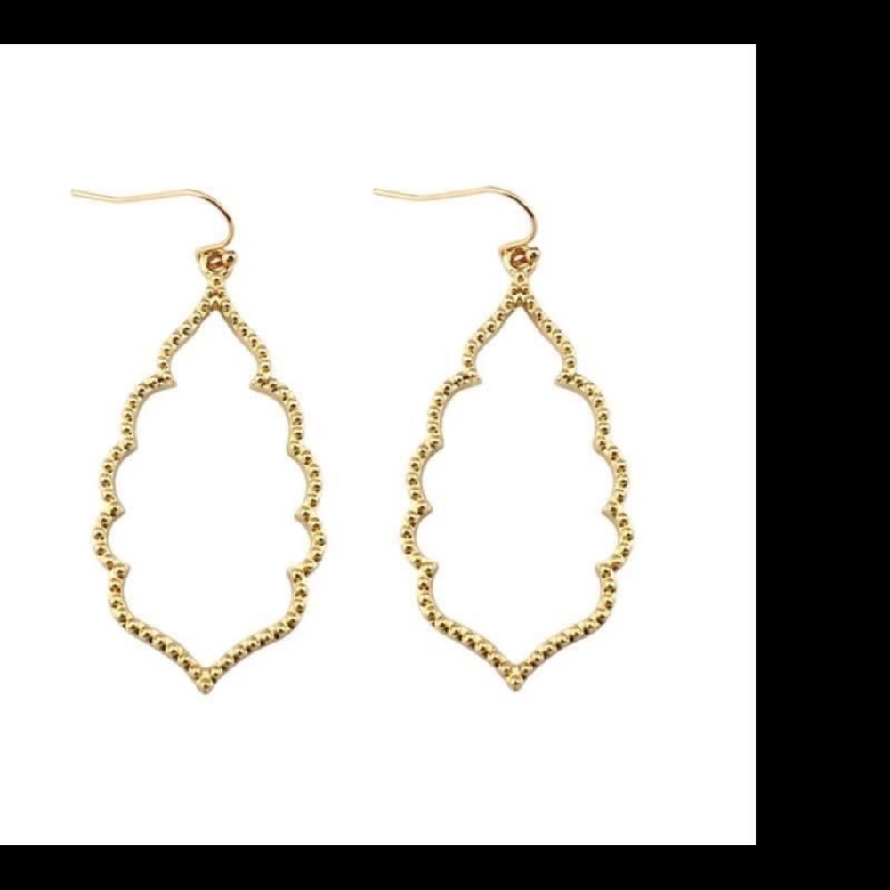 Studded Textured Shape Earrings - Picture 2 of 4